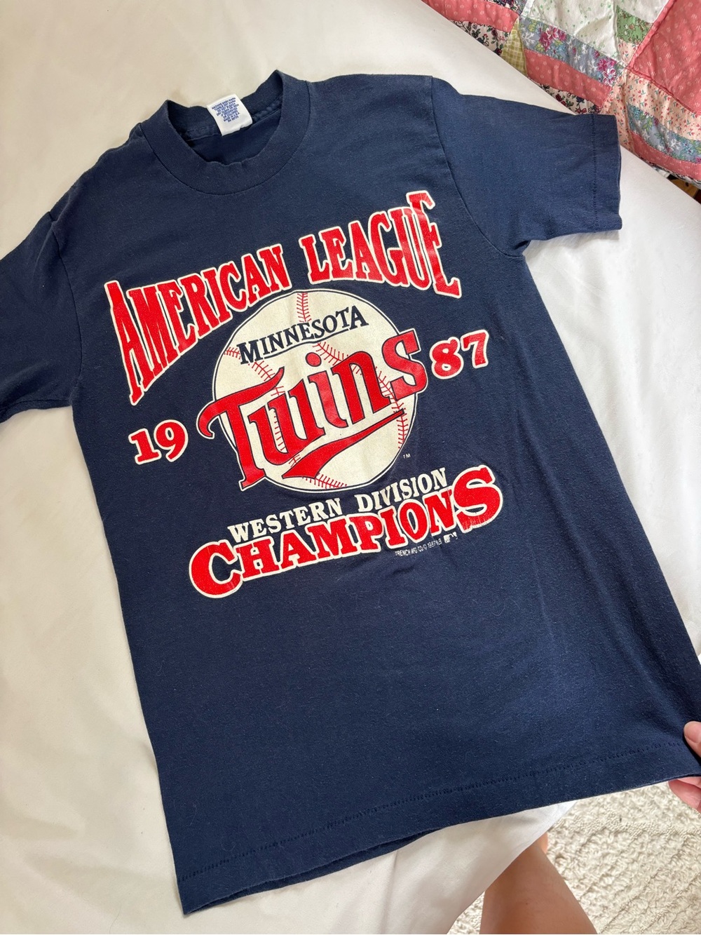 Minnesota Twins Navy 'American League Champions' Graphic T‑Shirt